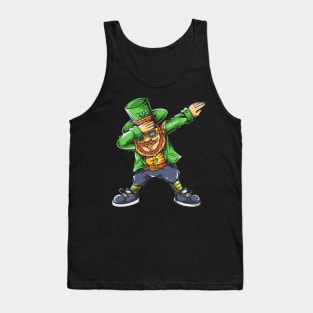 St Patricks Day Dabbing Leprechaun Boys Kids Men Dab Youth Tank Top